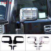 1คู่ ABS เงินสีดำรถด้านข้างกระจกมองหลังครอบคลุม Cap Trim สำหรับ Hummer H2 2003-2009รถ-จัดแต่งทรงผมอุปกรณ์เสริมภายนอก