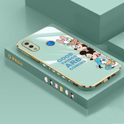 JieFie การ์ตูน Mickey Mouse สำหรับ Huawei Y9 2019 / Y9S / Y9 Prime / Y7A / Y6P / Y7 Pro น่ารัก Mini Daisy Chrome Soft TPU โทรศัพท์กรณี