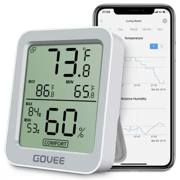 Govee WiFi Thermometer Hygrometer H5179, Smart Humidity Temperature Sensor with App Notification Alert, 2 Years Free Data Storage Export, Remote