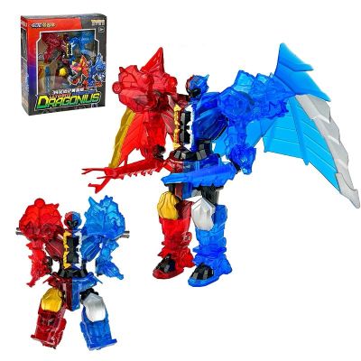 Super Ten Mix X Change Tyrannus Mecha Transformation หุ่นยนต์ของเล่น Action Figures Super 10ฟรีการเปลี่ยนรูปไดโนเสาร์ Toy