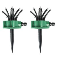 2PCS Flexible 360 Degree Water Sprinkler Irrigation Head Spray Nozzle Irrigation Spray Lawn Garden Irrigation Sprinkler