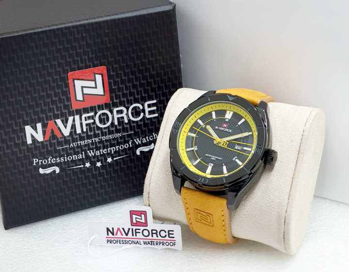 NAVIFORCE 9209 ORIGINAL - Jam Tangan Pria - Bahan Tali Kulit - Fitur ...