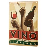 Tin Sign Metal Plate Decorative Sign Home Decor Plaques Food Restaurant Decoration Italian Wine