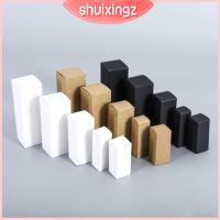 SHUIXINGZ กล่องกระดาษแข็งคราฟท์10ชิ้นสีดำ/ สีขาวลิปสติกกล่องบรรจุเครื่องสำอางกล่องของขวัญกระดาษขนาดเล็กขนาดใหญ่อุปกรณ์งานเลี้ยงวันเกิดงานแต่งงาน