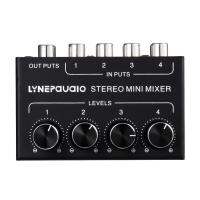 WDPlanet Mini Stereo 4 Channel Passive Mixer Studio คอนโซลเสียงสำหรับเดสก์ท็อปแล็ปท็อป