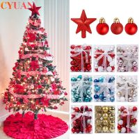 Red 3cm Christmas Ornaments Ball Navidad Home Decor Christmas Tree Decorations Ball Xmas Party Hanging Ball Noel Kerst Decoratie