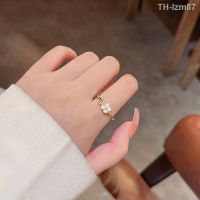 ? เครื่องประดับ Small pure and fresh and lovely contracted drop glaze female flower ring opening adjustable index finger ring temperament of fairy ring