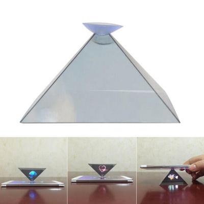 HD Version 3D Hologram Pyramid Display Projector Video Mobile For Smart Phone Universal Stand Z6Q5