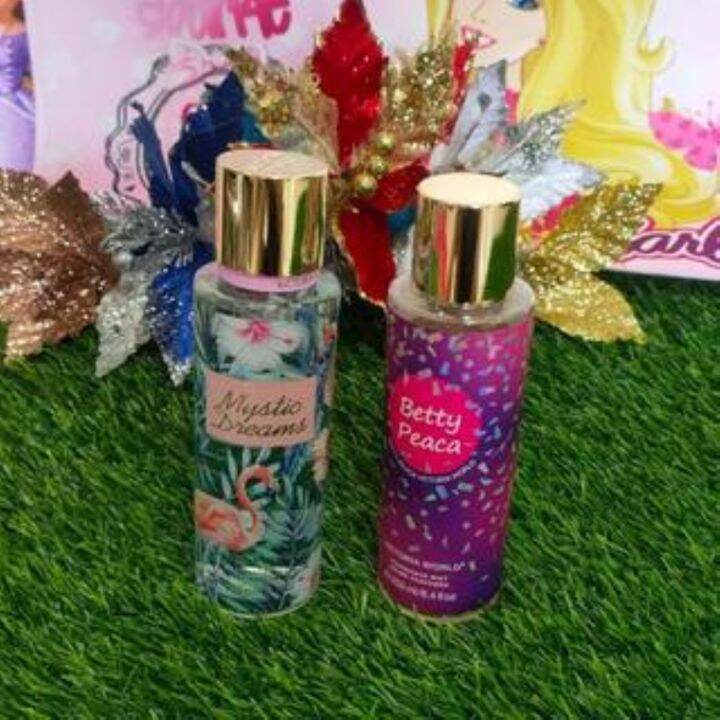 Hot B3kag0 （in Stock）loveable Smell Victoria World Perfume Colorful Shimmer Body Mist Perfume