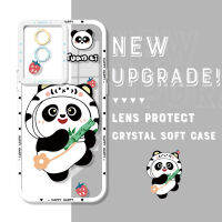 เคส Case4you สำหรับ VIVO Y02A Y02T กันกระแทกของแท้ลายการ์ตูนแพนด้าเคสโทรศัพท์คริสตัลปลอกอ่อนคลุมทั้งหมดเคสมือถือใสป้องกันกล้อง