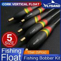 [HOT LIAXLLWISAAZH 534] FLYSAND Fishing Bobber Kit ทนทานความไวสูง Balsa ไม้ตกปลาลอย Multi-Purpose Fish Feed เหยื่อ Tackle 5ขนาดชุด