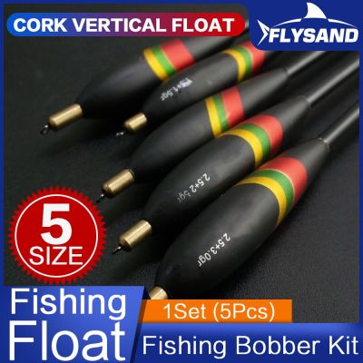 【YF】♝۞  FLYSAND Fishing Bobber Durable Sensitivity Balsa Wood Multi-Purpose Baits Tackle 5 Sizes Set