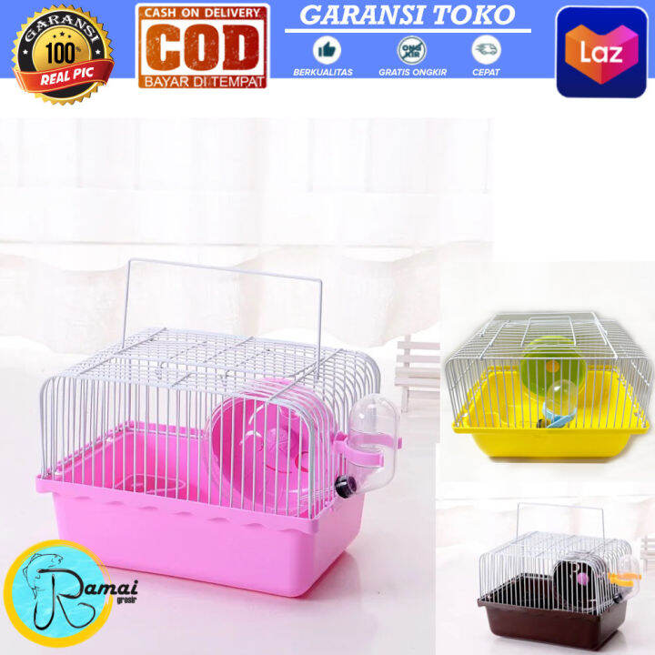 KANDANG HAMSTER Rumah Kandang Hamster Tikus Burung Pilih Warna Kandang ...