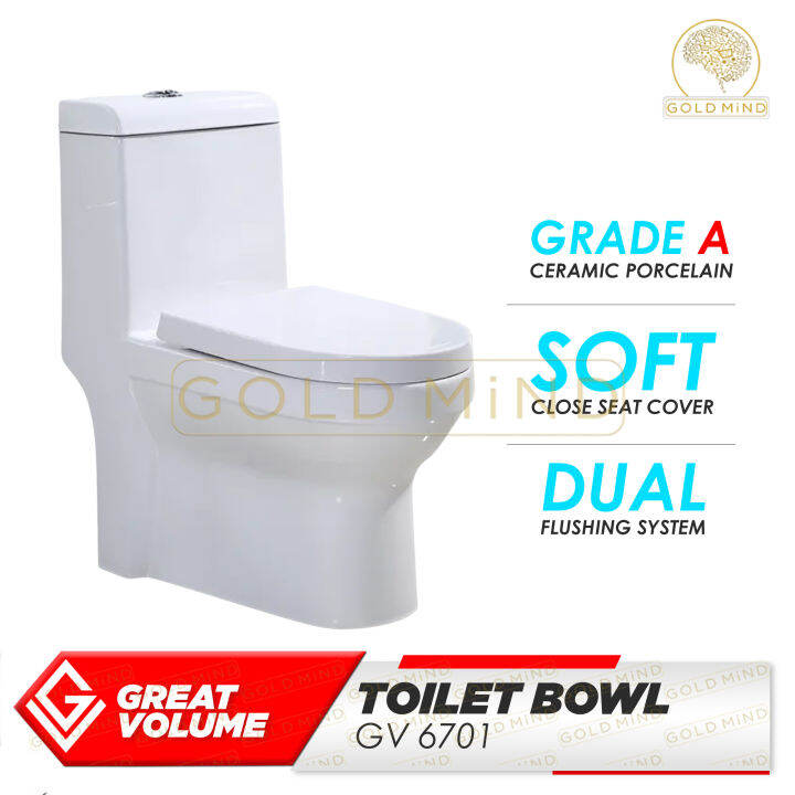Great Volume Toilet Bowl Water Closet Modern OnePiece Toilet Bowl with