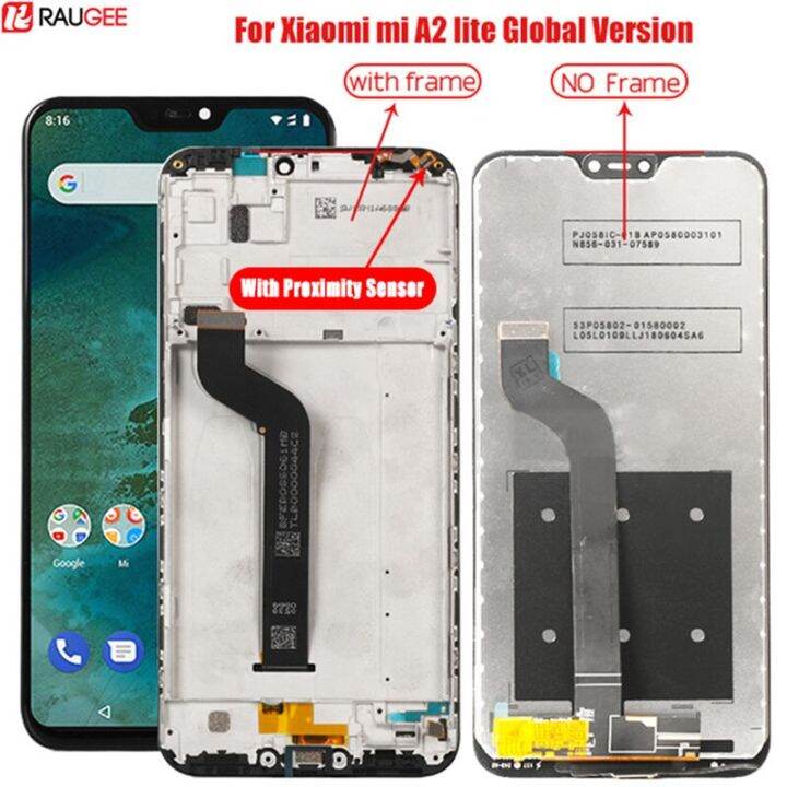 จอแอลซีดีสำหรับ-xiaomi-mi-a2-lite-จอแสดงผล-lcd-พร้อมกรอบจอแสดงผลเครื่องอ่านพิกัดหน้าจอสัมผัสอะไหล่-xiaomi-mia2-lite-แสดง-a2lite