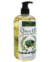 Pure O live Oil น้ำมันมะกอกบริสุทธิ์ 100% ใช้นวดผิวทั่วร่างกายเพื่อความผ่อนคลาย บำรุงผิว 500 ML.1 ขวด