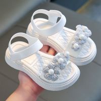 ❡ Pull-back childrens sandals for girls in summer non-slip for girls princesses children toddlers girls medium and large texture