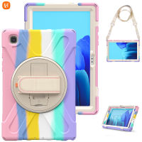 Casing Tablet ง่ายๆสำหรับซัมซุงกาแล็กซีแท็บ A7 10.4 "(2020) / SM-T500 T505 T505N TPU แบบนิ่ม + เคสซิลิโคนกันกระแทกมีขาตั้งในตัวพร้อม3SHD Tali Bahu และสายรัดข้อมือ