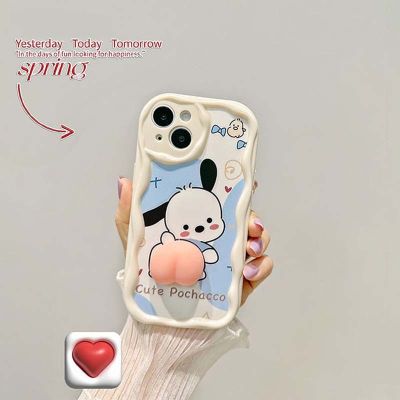 การ์ตูน Sanrio Pochacco Case สำหรับ Iphone 14Pro Max Apple 13 Case 11 ใหม่ 12 Soft Case