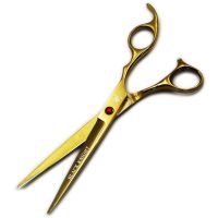 BLACK KNIGHT Professional 7 Inch Hairdressing Scissors Barber Hair Cutting Shears Pet Scissors Golden Style