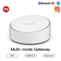 เกตเวย์หลายโหมดอัจฉริยะ ZigBee WiFi ฮับตาข่ายที่รองรับ Bluetooth ทำงานร่วมกับ Tuya Smart App การควบคุมด้วยเสียงผ่าน Alexa Home