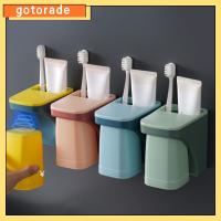 GOTORADE อุปกรณ์ติดผนัง ที่ใส่แปรงสีฟัน แม่เหล็กแบบแม่เหล็ก ไม่มีการเจาะ ที่จัดระเบียบแปรงสีฟัน ทนทานต่อการใช้งาน กาวติดแน่น ที่วางแปรงสีฟัน ห้องน้ำในห้องน้ำ