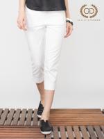 C&amp;D COTTON SATIN PEDAL PUSHER PANTS กางเกงขายาว(CO32WH)