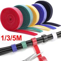 【YD】 1/3/5M Reusable Fastening Tape Cable Ties Side Roll and Straps Wires Cords Organizer Manage