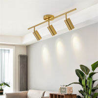 Nordic light luxury brass copper ceiling lamp spotlights LED GU10 85-265V gold lamp for shop mall living room walls bar lighting