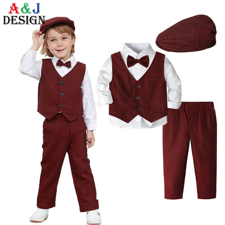 A&J DESIGN Formal Attire for Kids Boys Ring Bearer Outfit Toddler