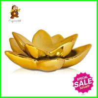 เชิงดอกบัวเซรามิก CLAIRE 5 นิ้ว สีทองLOTUS SHAPED CANDLE HOLDER CLAIRE CERAMIC 5" GOLD **ขายดีที่สุด**