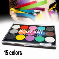 Idealhere Face &amp; Bodyชุดระบายสี 15 สีแป้งรองพื้นอัดแข็งจานชุดFace Art Make Up