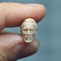 Unpainted 1/18 Dooku Christopher Lee Head Sculpt PVC Male Soldier Head Carving Fit 3.75 39; 39; JOYTOY ORI TOY Action Figure ♤♤☌