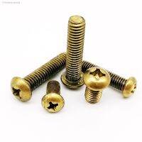 ✓✤☊ 5/10/20/50pcs M2 M2.5 M3 M4 M5 M6 GB818 Pure Copper Solid Brass Cross Round Phillips Pan Head Screw Bolt Diameter 2mm-6mm