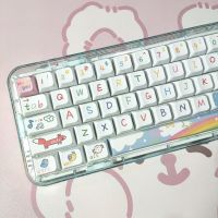 Keycap Only】 Keycap 127 Keycap งานปาร์ตี้รูปสัตว์กราฟฟิตี้โปรไฟล์ PBT การระเหิดสำหรับเชอร์รี่สวิตช์ MX คีย์บอร์ดแบบกลไก RK61/Anne Pro 2/GK61 KTT TC สวิตช์กล่อง