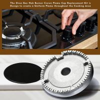 1Set Cooker Hat Set Stove Lid Upgraded Oven Gas Hob Burner Crown Flame Cap Fits Most Gas Stove Burners