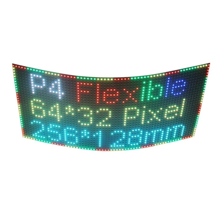 4มิลลิเมตรสนามสีเต็มจอแสดงผล-led-วิดีโอผนัง256x128มิลลิเมตร-hub75-p4วิดีโอผนังที่มีความยืดหยุ่น-rgb-led-เมทริกซ์โมดูลแผง64x32พิกเซล
