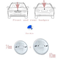 74มิลลิเมตร82มิลลิเมตรตราสัญลักษณ์รถฮู้ดด้านหน้าด้านหลังลำต้นโลโก้สำหรับ Bmw E46 E39 E38 E90 E60 Z4 X3 X5 X6 51148132375อุปกรณ์เสริม