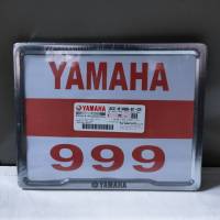 กรอบป้ายทะเบียนมอเตอร์ไซค์ Yamaha พร้อมส่ง แท้ศูนย์! สีเงิน