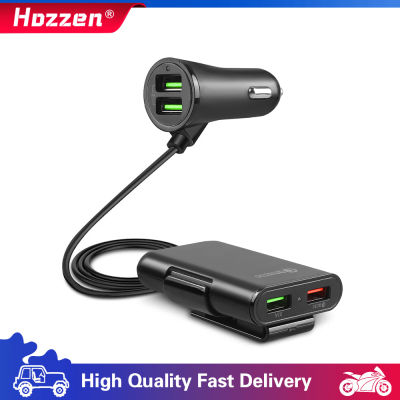 Hozzen ที่ชาร์จแบตในรถ Fast ชาร์จ3.1A 2.4A Qualcomm ที่ชาร์จเร็ว4พอร์ต USB Universal ความเข้ากันได้ที่ชาร์จแบตในรถ