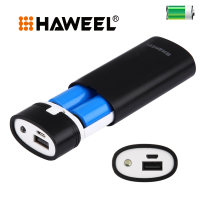 HAWEEL กล่องแบตเตอรี่สำรองพร้อมไฟแอลอีดีเอาต์พุต USB แบตเตอรี่18650 2ชิ้น/4ชิ้นเคส DIY พาวเวอร์แบงค์ DIY ชุดตะแกรง18650เคสแบตเตอรี่พาวเวอร์แบงค์กล่องเก็บของกล่องแบตเตอรี่สำรองเคสที่ชาร์จไฟได้