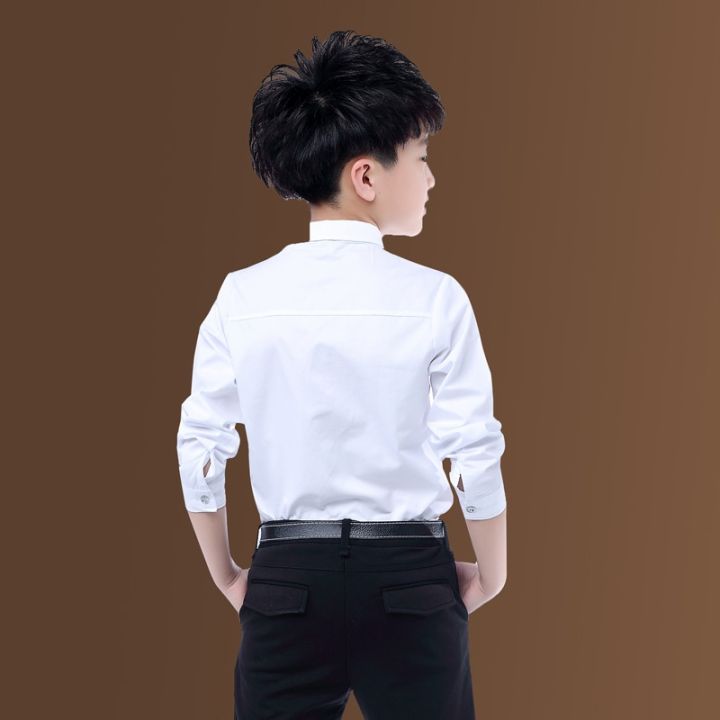 new-children-boys-shirts-cotton-solid-black-white-shirt-with-tie-boys-for-3-15-years-teenage-school-performing-costumes-blouse