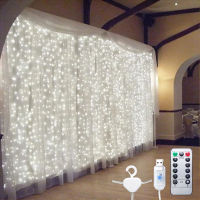 3M USB LED Fairy String Curtain Lights Garland Wedding Girl Birthday Ramadan Holiday Party Decorations Bedroom Festoon