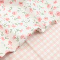 235cm*50cm pink leaves floral bow cotton fabric DIY bedding apparel dress patchwork fabric kids handwork cotton cloth tecido Exercise Bands