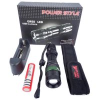 พร้อมส่ง โปรโมชั่น ไฟฉาย UltraFire Power Style Dimmer Box Set CREE LED 1800 Lumens พร้อมแบตและที่ช๊าต ส่งทั่วประเทศ ไฟฉาย แรง สูง ไฟฉาย คาด หัว ไฟฉาย led ไฟฉาย แบบ ชาร์จ ได้