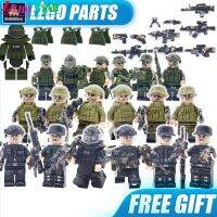 LS【ready Stock】Legoing Swat Team Legoing กองทัพทหารชุดอุปกรณ์ทหาร Legoing ตำรวจ Minigures อะไหล่อาคารบล็อกของเล่น1【cod】