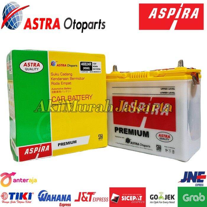 Aki Mobil Daihatsu Xenia ASPIRA ASTRA NS60 Aki Basah 12V / 45 Ah