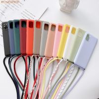 【cold noodles】 Crossbody สร้อยคอสายคล้องสายไฟสำหรับ Samsung Galaxy S6 S7 Edge S8 S9 S10 Plus S10lite S10e Lite 5G นุ่ม