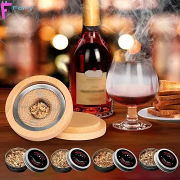 Bar Tools Cocktail Smoker Set Wooden Smoked Wood Hood Whiskey