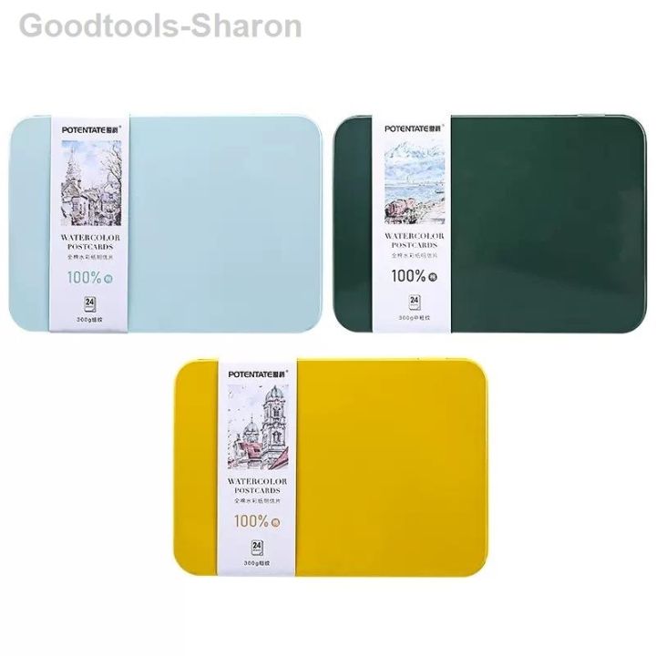 goodtools-sharon-potentate-zunjue-a6ฝ้ายเกรดศิลปินหยาบกระดาษลงสีน้ำ300g-โปสการ์ดกระป๋อง0213ร่างการเดินทาง